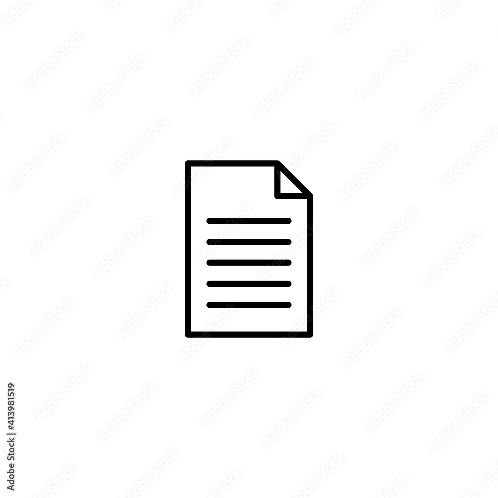 Document icon vector for computer, web and mobile app Document icon vector for computer, web and mobile app