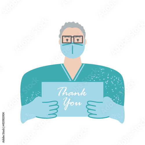 doctor professional and thank you doctors and nurses working in the hospitals