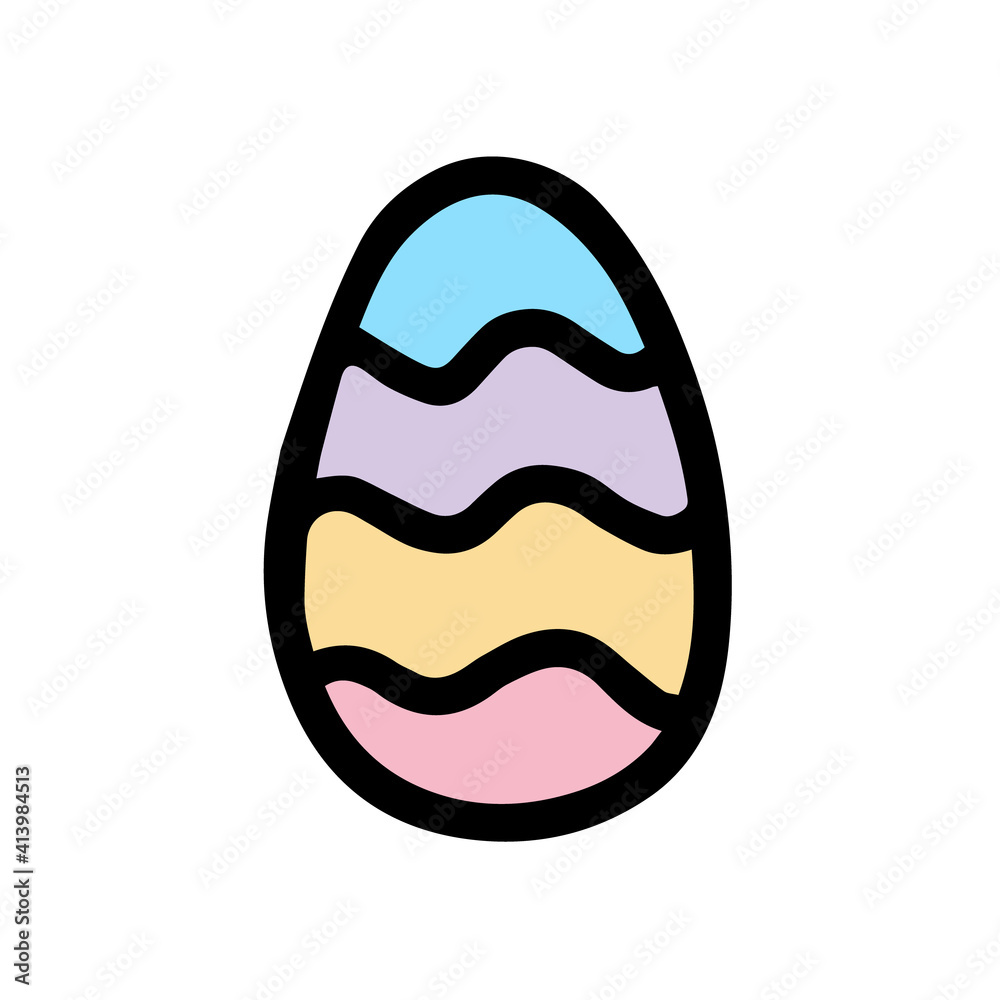 Easter decorated egg. Hand-drawn vector illustration in the doodle style. Egg a sketch. Design for Easter Easter decorated egg. Hand-drawn vector illustration in the doodle style. Egg a sketch. Design for Easter
