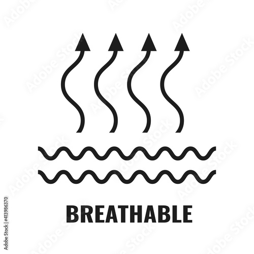 Breathable fabric vector icon