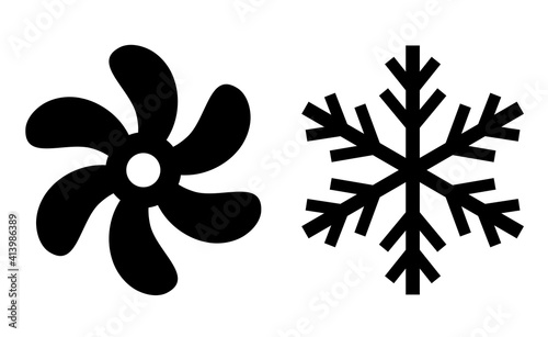 Cool air vector icon