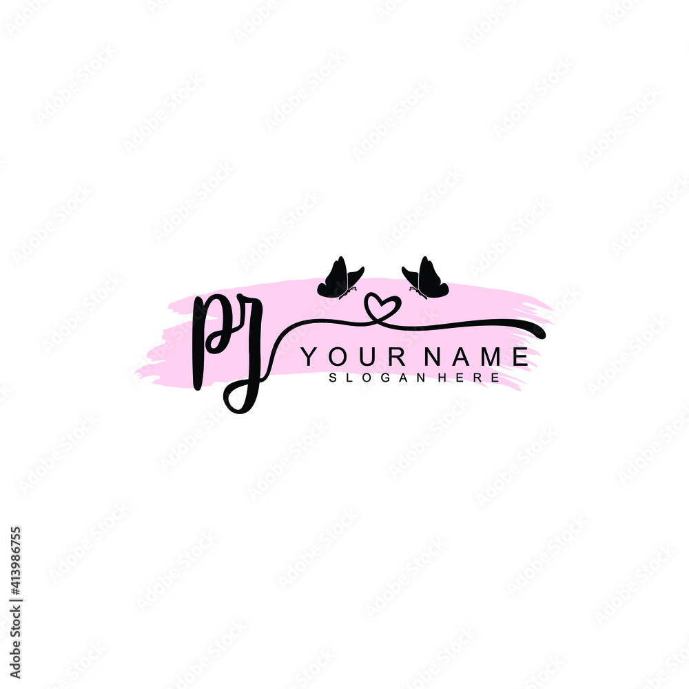 PZ Initial handwriting logo template vector PZ Initial handwriting logo template vector