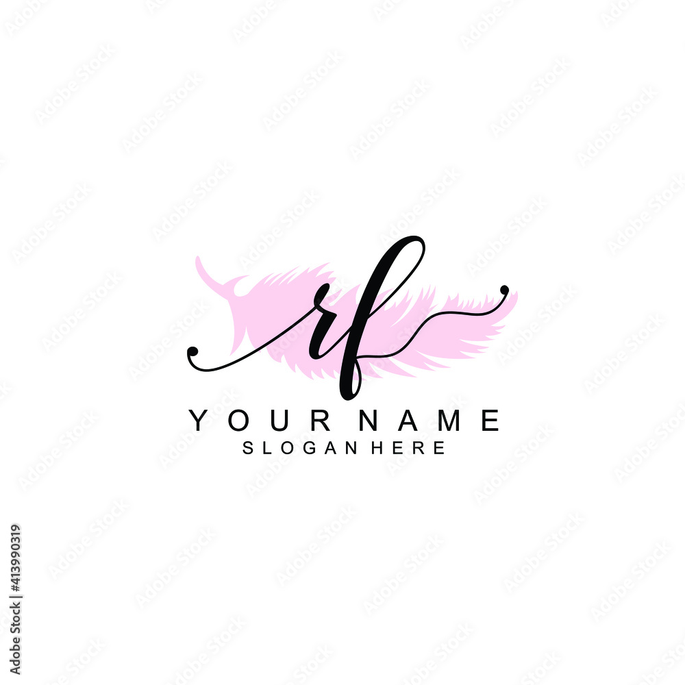 RR Initial handwriting logo template vector RR Initial handwriting logo template vector