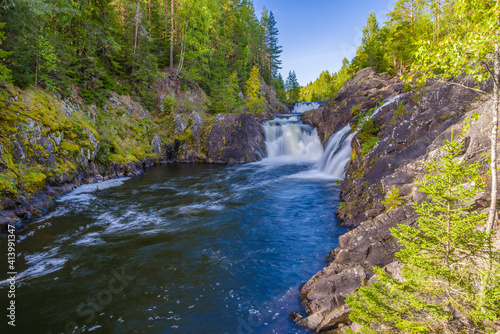 Fototapeta Naklejka Na Ścianę i Meble -  Kivach waterfall in Karelia, Russia