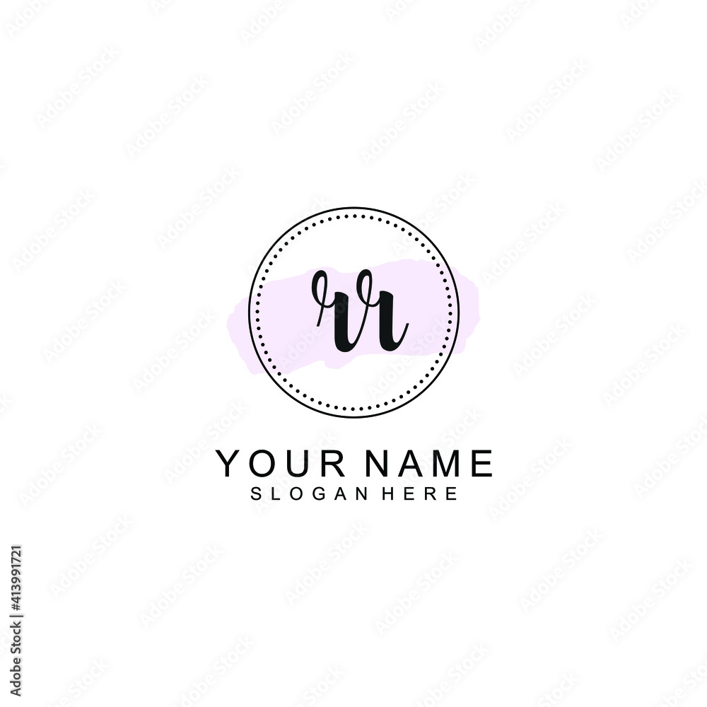 RR Initial handwriting logo template vector RR Initial handwriting logo template vector