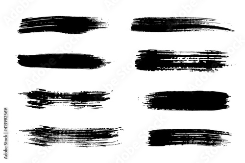 Black abstract brushes