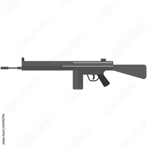 Vector sniper rifle isolated on white background