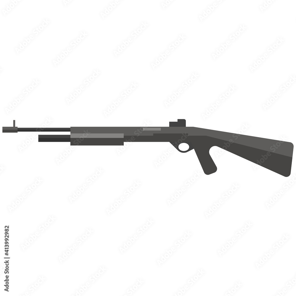 Vector super combat rifle isolated on white background