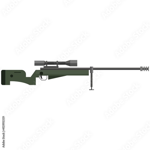 Vector finnish sniper rifle isolated on white background