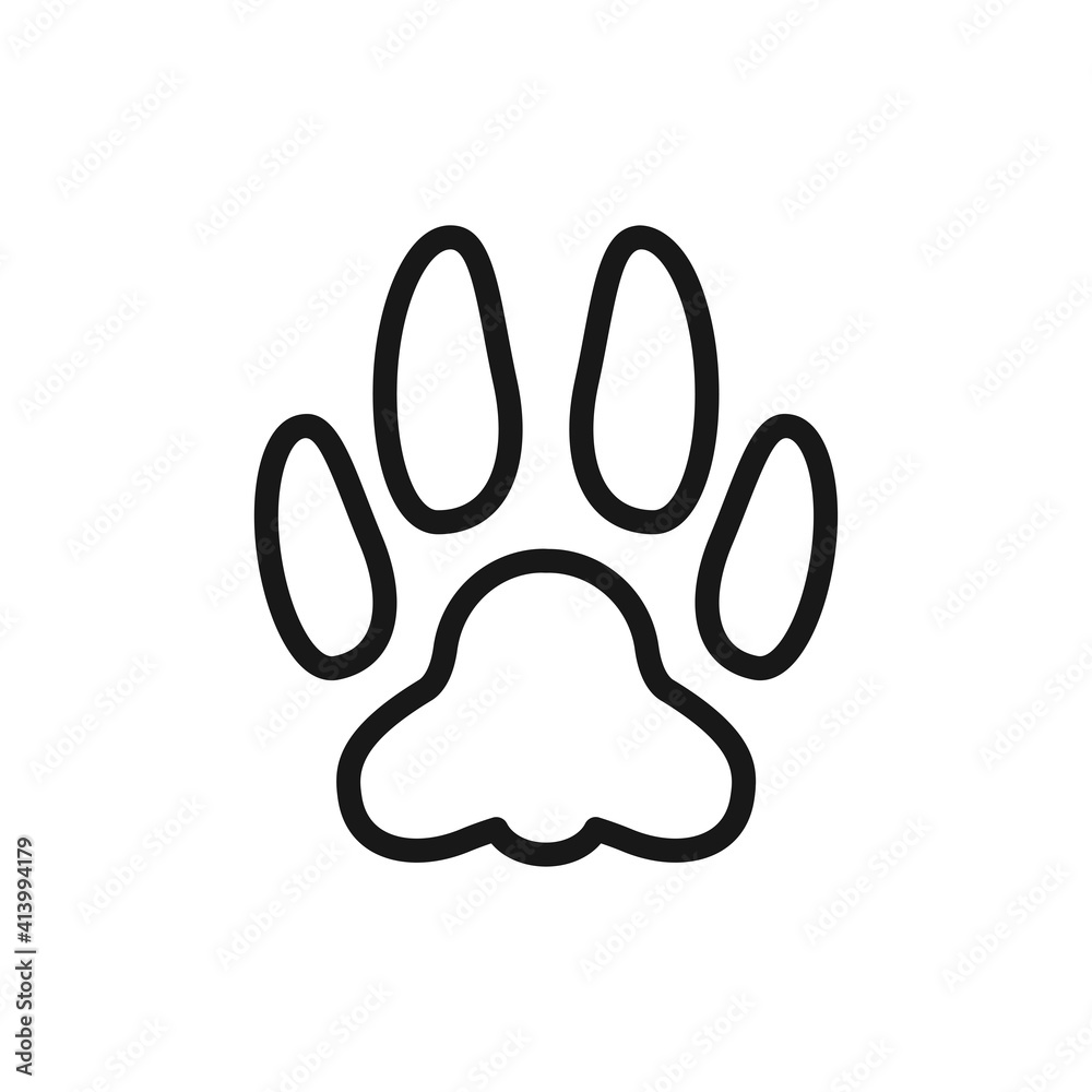 Obraz premium paw print icon vector design illustration