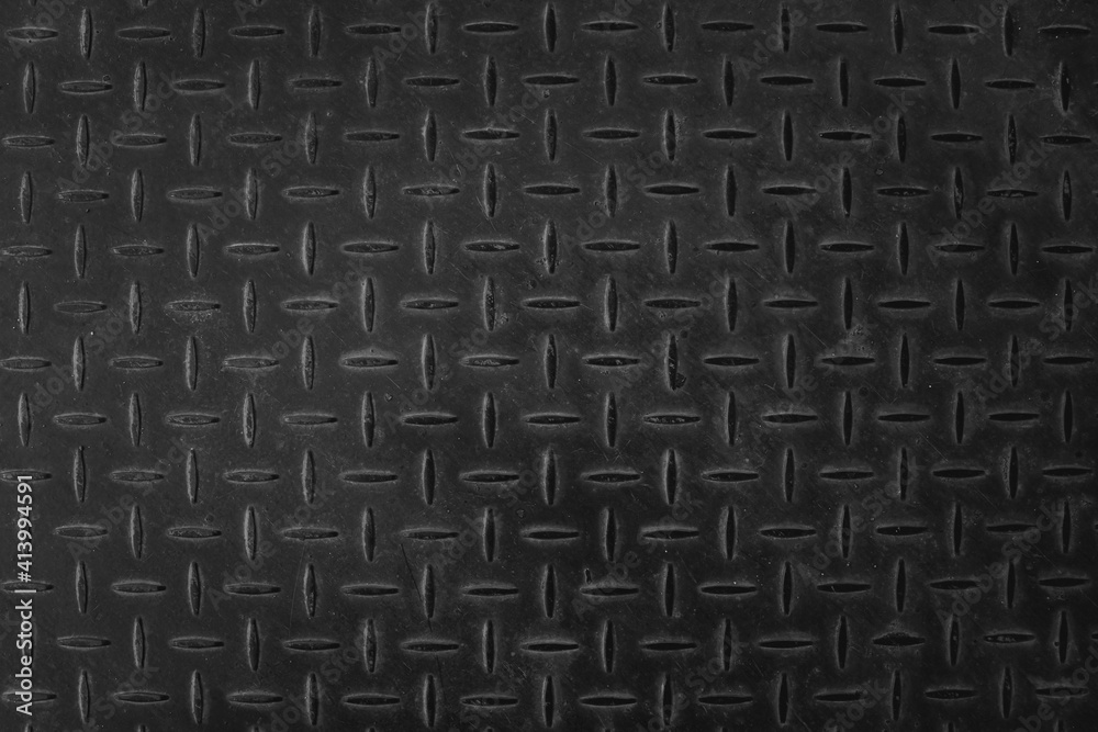 Close up black steel texture background.