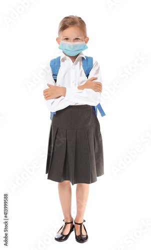 Little schoolgirl in medica...