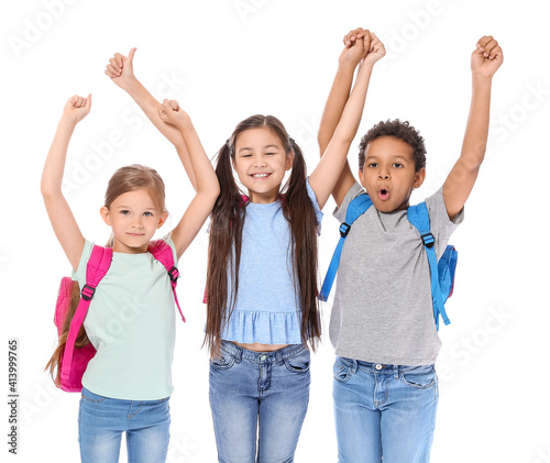 Happy little schoolchildren...