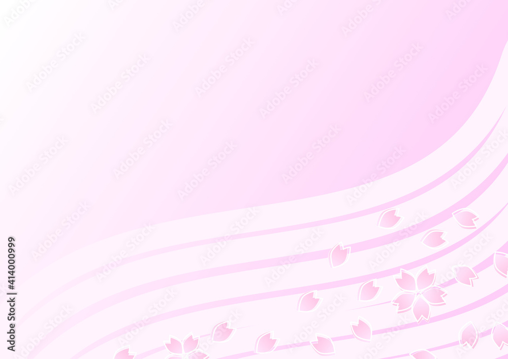 流れる桜 ピンク背景 流れる桜 ピンク背景