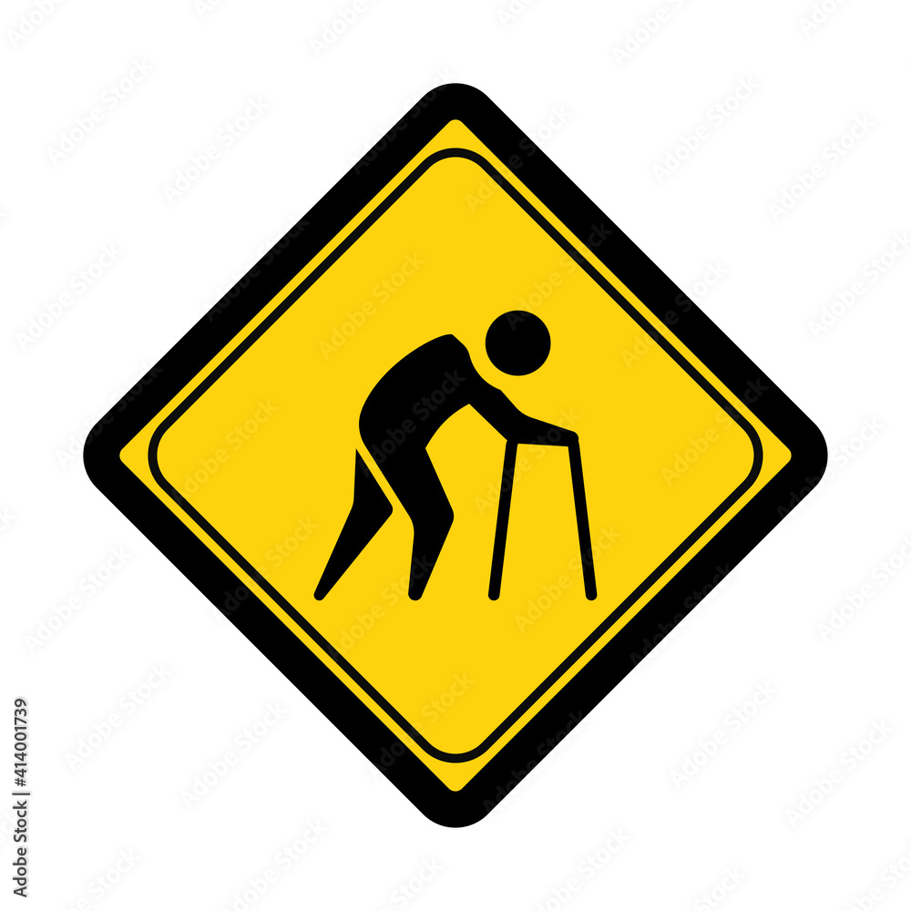 Elder person sign and symbol graphic design vector illustration Elder person sign and symbol graphic design vector illustration