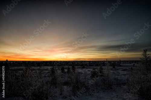 Dawn over the tundra. Arctic travel  © Yakovlev