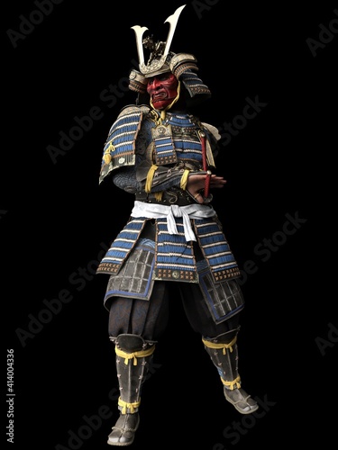 Software rendering Japanese armor samurai