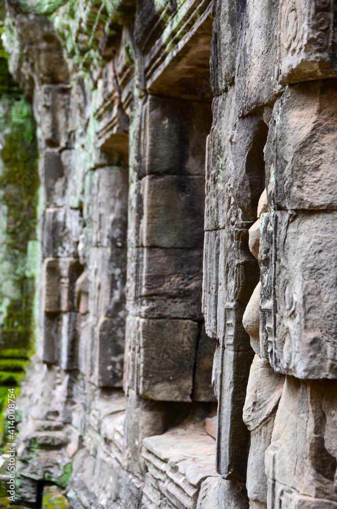 The view of Ta Prohm temple in Siem Reap in Cambodia. Angkor complex. The view of Ta Prohm temple in Siem Reap in Cambodia. Angkor complex.