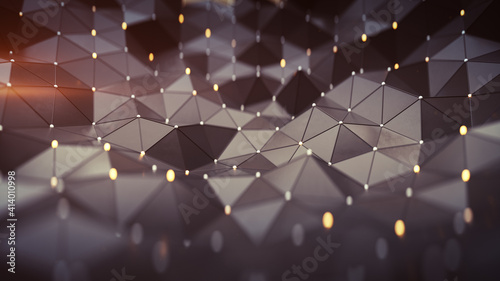 Futuristic plexus network 3...