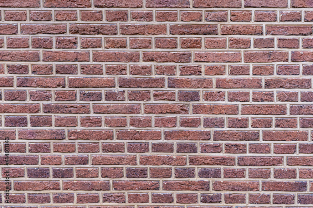Fototapeta premium Red-brown brick wall as background