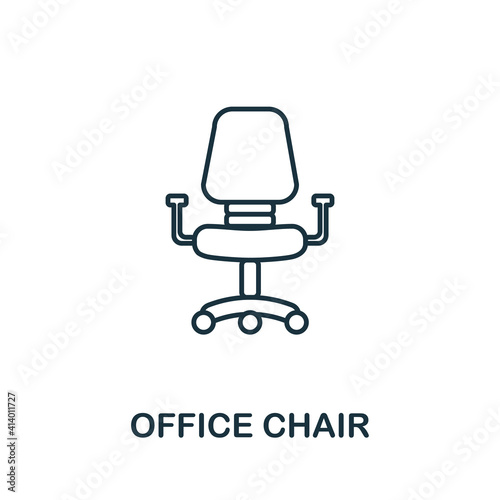 Office Chair icon. Simple illustration from furniture collection. Creative Office Chair icon for web design, templates, infographics