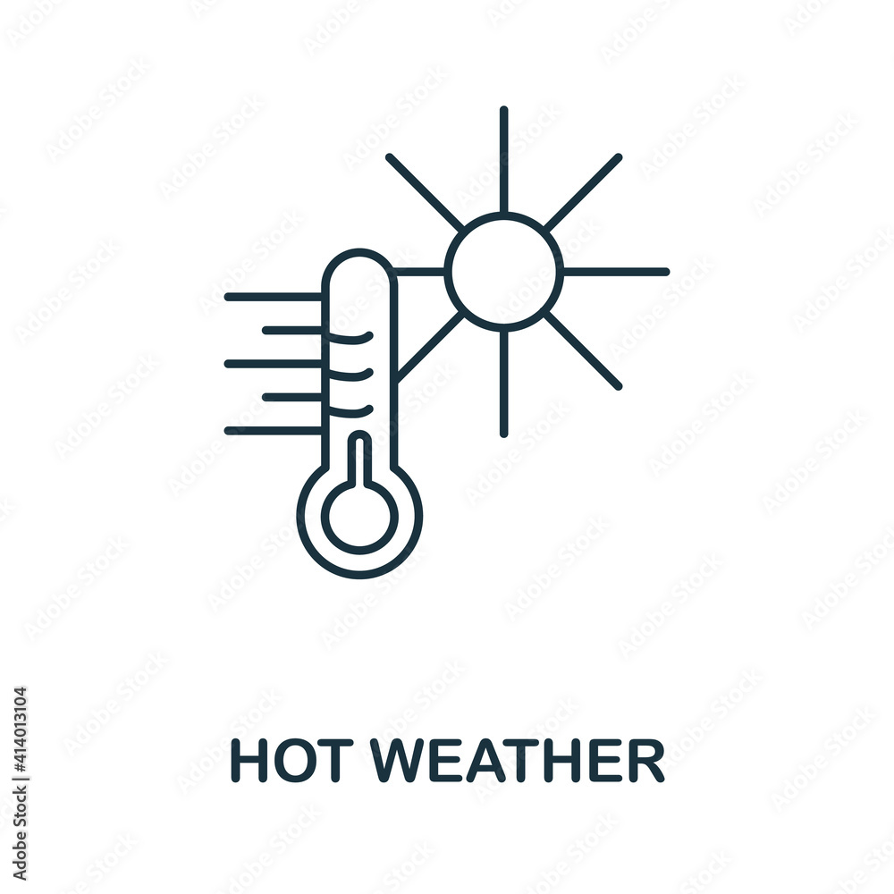 Hot Weather icon. Simple element from global warming collection. Creative Hot Weather icon for web design, templates, infographics and more Hot Weather icon. Simple element from global warming collection. Creative Hot Weather icon for web design, templates, infographics and more