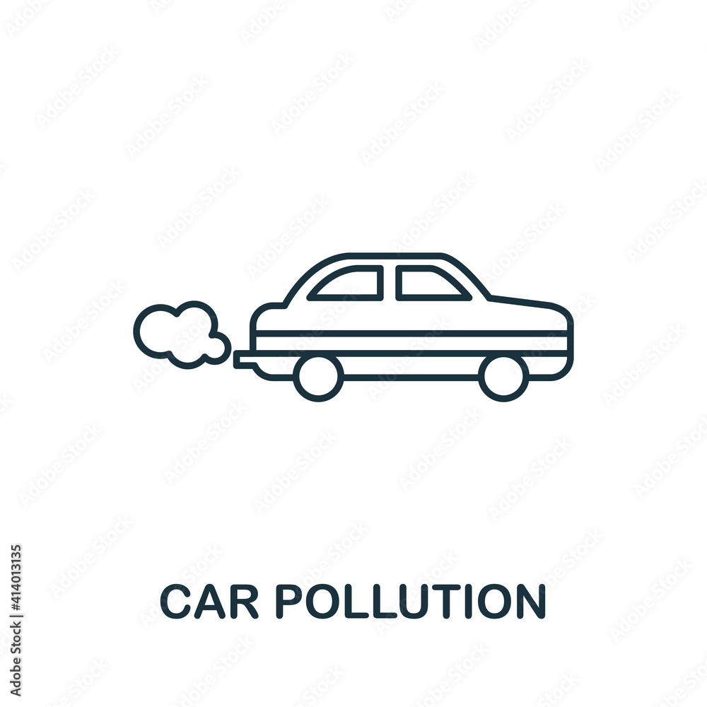 Car Pollution icon. Simple element from global warming collection. Creative Car Pollution icon for web design, templates, infographics and more