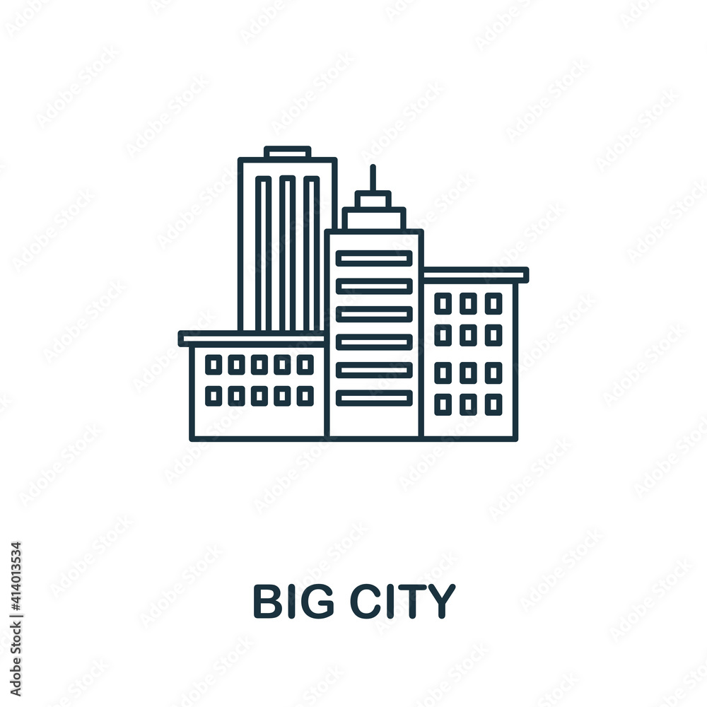 Big City icon. Simple element from global warming collection. Creative Big City icon for web design, templates, infographics and more