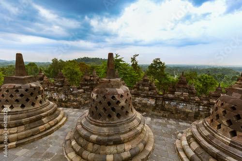 Borobudur Buddist Temple - island Java Indonesia