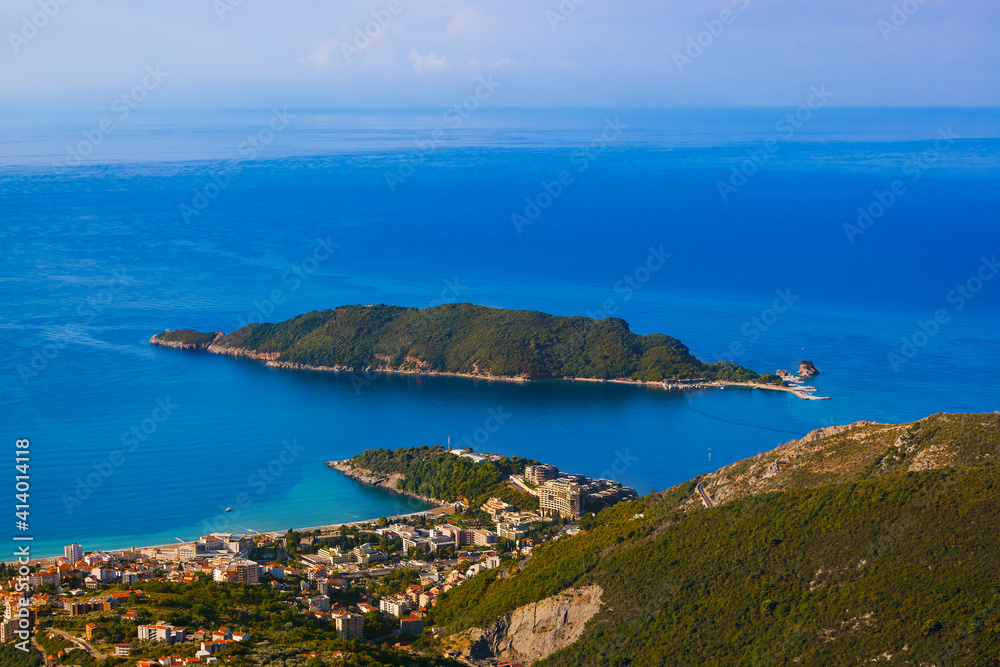 Budva coastline and St. Nicholas island - Montenegro
