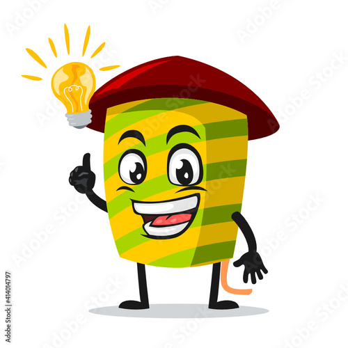 vector illustration of firework mascot or character got idea