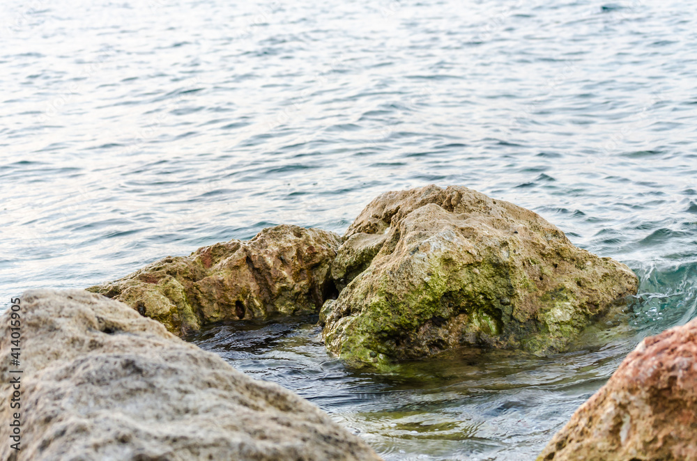 Stones  on the Beach in Pefkochori, Greece