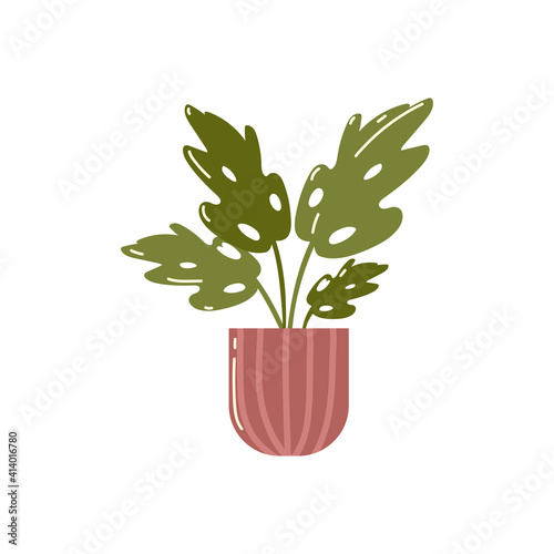 plant in pot decoration garden icon isolated design