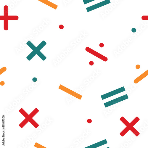 Mathematics seamless pattern