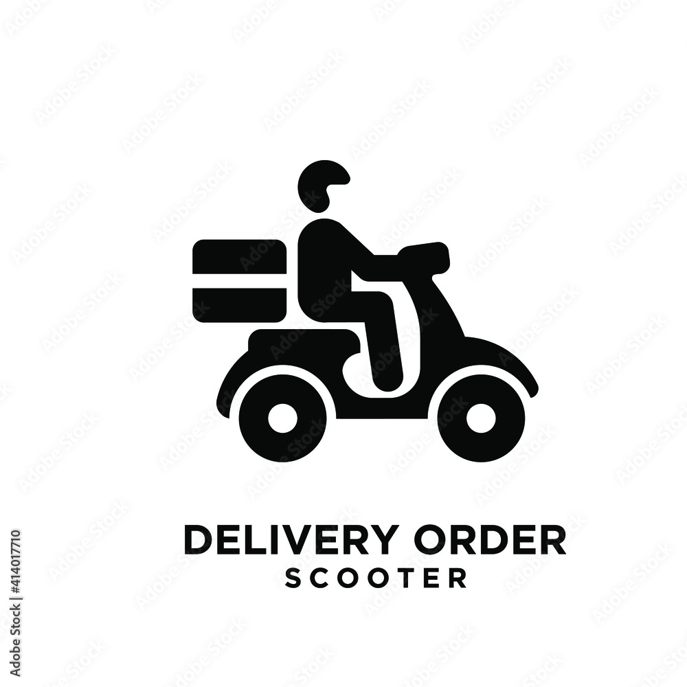 scooter delivery order logo icon design scooter delivery order logo icon design