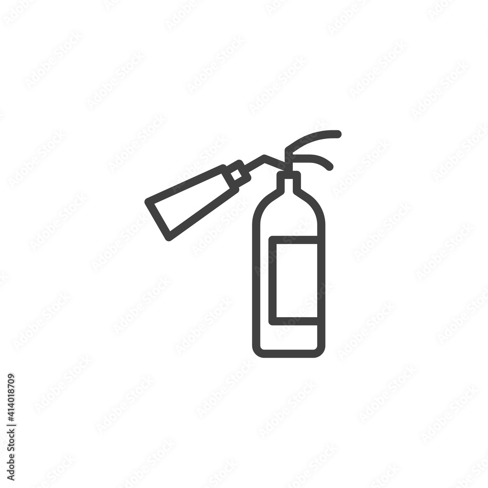 Fire extinguisher line icon. linear style sign for mobile concept and web design. Extinguisher outline vector icon. Symbol, logo illustration. Vector graphics Fire extinguisher line icon. linear style sign for mobile concept and web design. Extinguisher outline vector icon. Symbol, logo illustration. Vector graphics