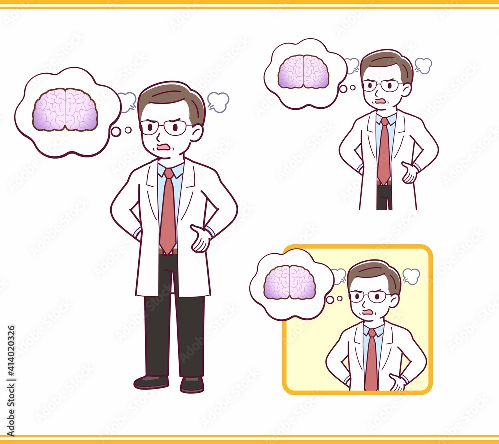Elderly male doctor in a lab coat_I2 Elderly male doctor in a lab coat_I2