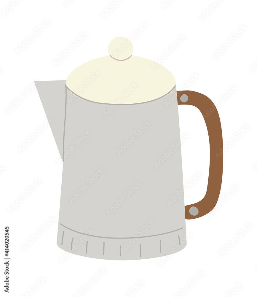 Fototapeta premium teapot for hot beverage icon isolated design