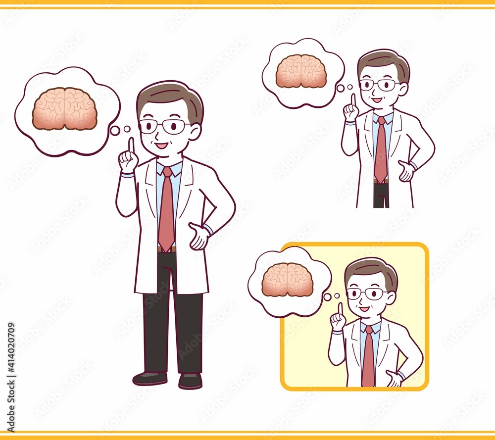 Elderly male doctor in a lab coat_I2 Elderly male doctor in a lab coat_I2