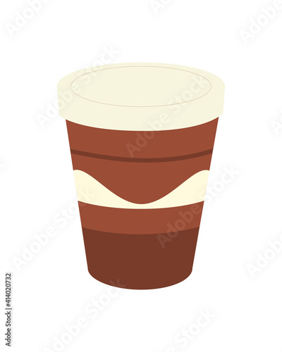 takeaway coffee cup icon isolated design