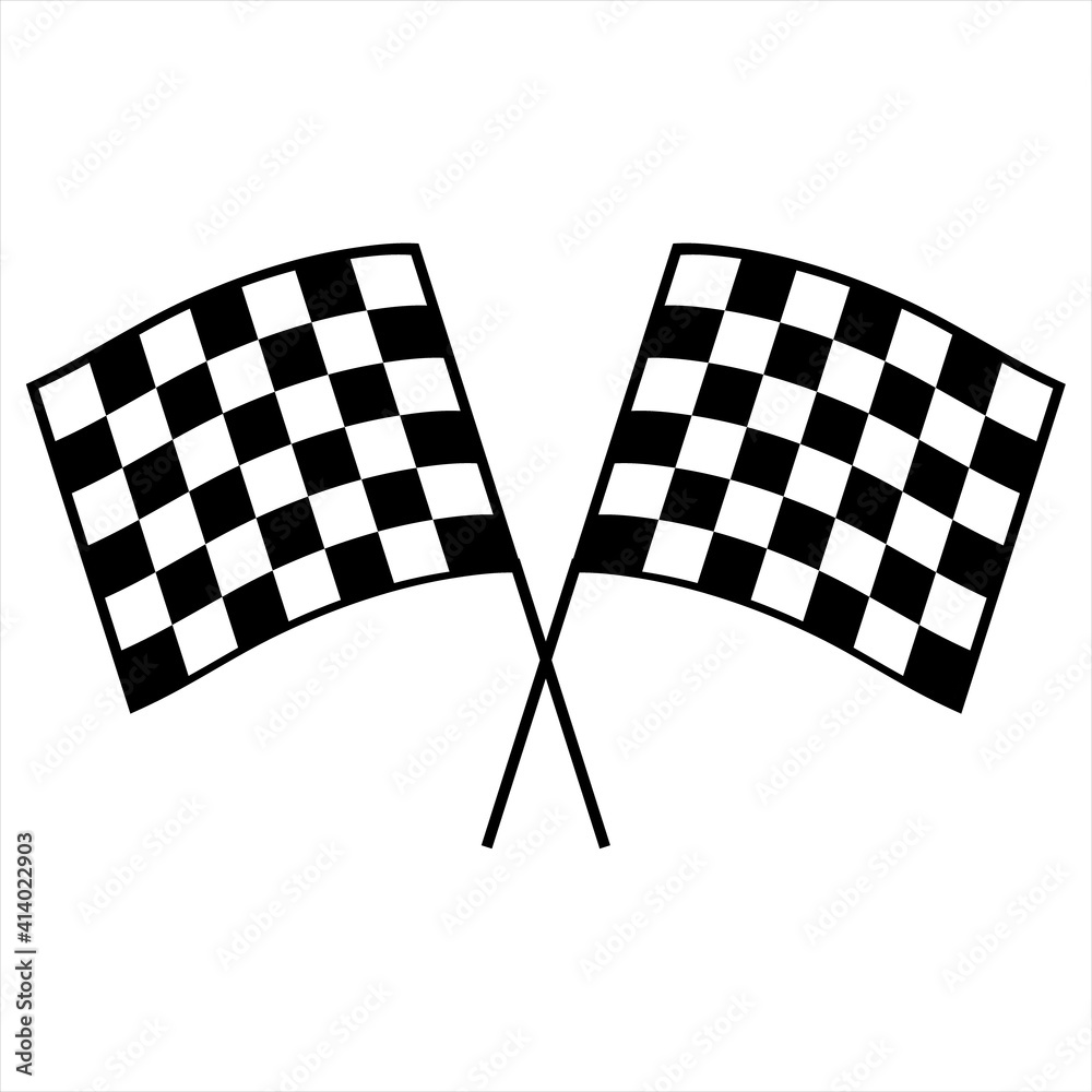 Fototapeta premium Racing flag icon
