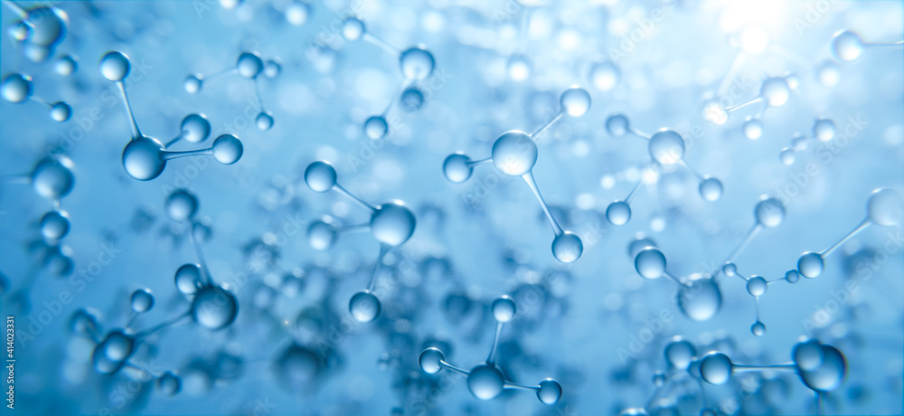 Moleküle oder Molekülketten - Konzept molekulare Ebene in der Forschung
