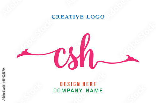 CSH lettering logo is simple, easy to understand and authoritative photo