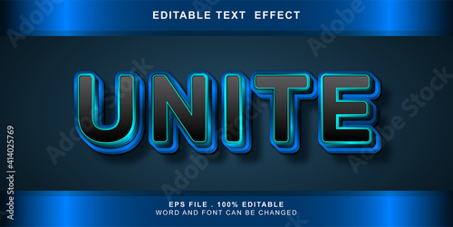 unite text effect editable