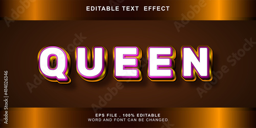 queen text effect editable