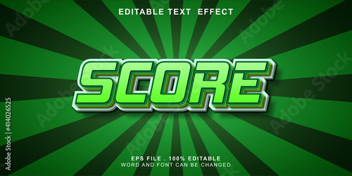 score text effect editable