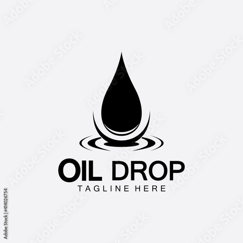 Oil drop logo vector illustration design template,design inspiration vector template for industry company  logo