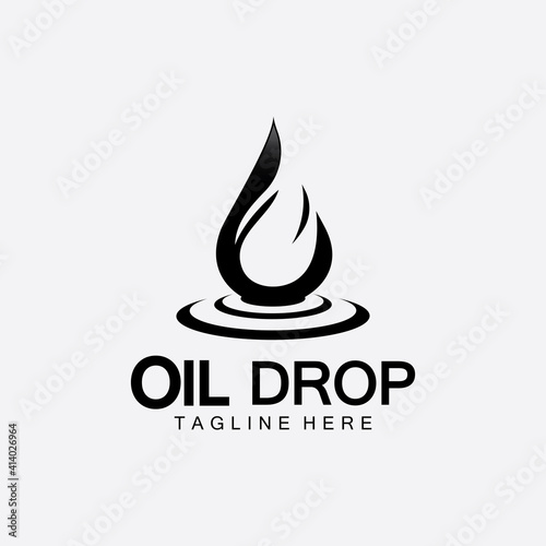 Oil drop logo vector illustration design template,design inspiration vector template for industry company  logo