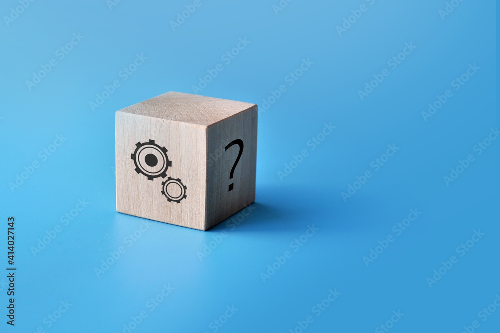 Obraz premium The symbol of the question and the search for its solution