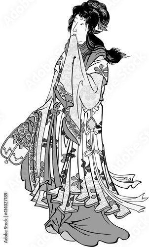 浮世絵　織姫　その1	